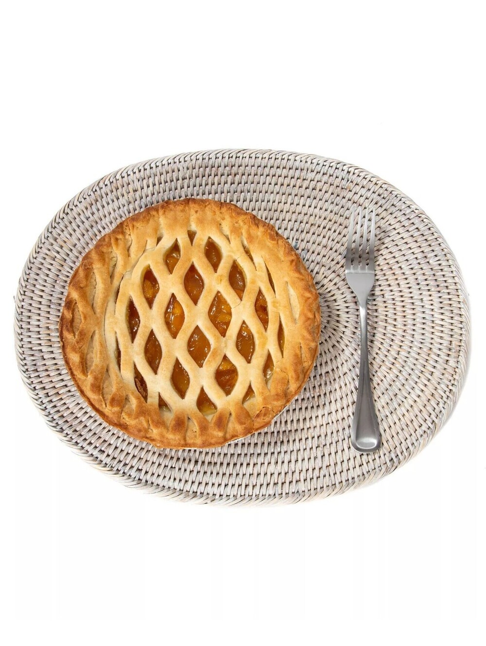 53$ Artifacts Trading Company Rattan Oval Placemat Off-White